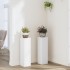 Soporte de plantas 2 uds madera ingeniería blanco 17x17x60