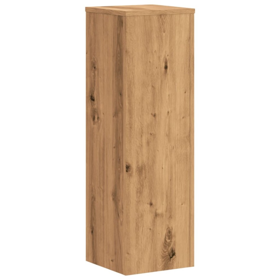 Soportes de plantas 2 uds madera roble artisian 25x25x80