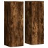 Soportes para plantas 2 uds madera roble ahumado 33x33x100