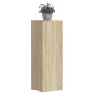 Soportes para plantas 2 uds madera roble Sonoma 33x33x100 cm