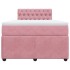Cama box spring con colchón terciopelo rosa 120x200