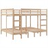 Estructura de litera triple madera de pino 160x200/80x160