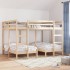 Estructura de litera triple madera de pino 160x200/80x160