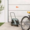 Remolque de bicicleta mascotas hierro tela Oxford gris