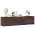 Mueble de TV LED madera ingeniería marrón roble 165x34x40