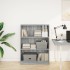 Estantería de madera de ingeniería gris Sonoma 80x24x109