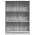 Estantería de madera de ingeniería gris Sonoma 80x24x109