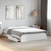 Cama con cajones madera de ingeniería blanco 140x200 cm