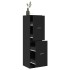 Armario botiquín madera de ingeniería negro 30x41x174,5