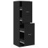 Armario botiquín madera de ingeniería negro 30x41x174,5