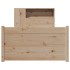 Cama con estantería sin colchón madera maciza de pino 75x190