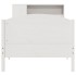 Cama con estantería sin colchón madera maciza blanca 100x200