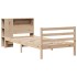 Cama con estantería sin colchón madera maciza de pino 75x190