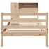 Cama con estantería sin colchón madera maciza de pino 75x190