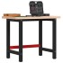 Banco de trabajo madera maciza haya rectangular 100x60x83