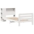 Estructura de cama sin colchón madera maciza blanca 90x190