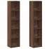 Estantería para CD 2 uds madera marrón roble 21x16x93,5