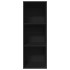 Estantería de madera de ingeniería negra 40x30x114