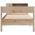 Cama con estantería sin colchón madera maciza de pino