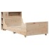 Estructura de cama sin colchón madera maciza pino 75x190