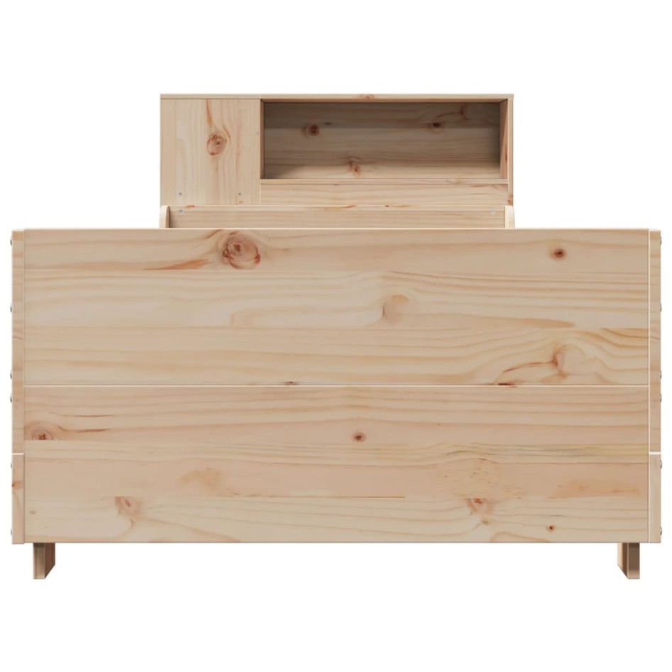 Estructura de cama sin colchón madera maciza pino 75x190