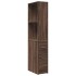 Armario de baño estrecho con ruedas madera marrón