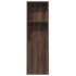 Armario de baño estrecho con ruedas madera marrón