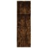 Armario de baño estrecho con ruedas madera roble