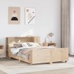 Estructura de cama sin colchón madera de pino maciza 120x200 cm