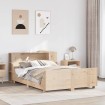 Estructura de cama sin colchón madera maciza de pino 120x190 cm