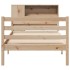 Cama con estantería sin colchón madera maciza de pino