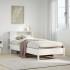 Cama con estantería sin colchón madera maciza blanca 100x200