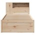 Estructura de cama sin colchón madera maciza de pino 90x200