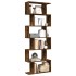 Librería divisora 6 niveles madera roble ahumado 70x24x193