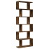 Librería divisora 6 niveles madera roble ahumado 70x24x193