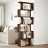 Librería divisora 6 niveles madera roble ahumado 70x24x193