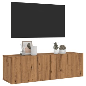 Mueble TV de pared madera ingeniería roble artisan 100x30x30