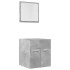 Set muebles de baño 2 piezas madera contrachapada gris