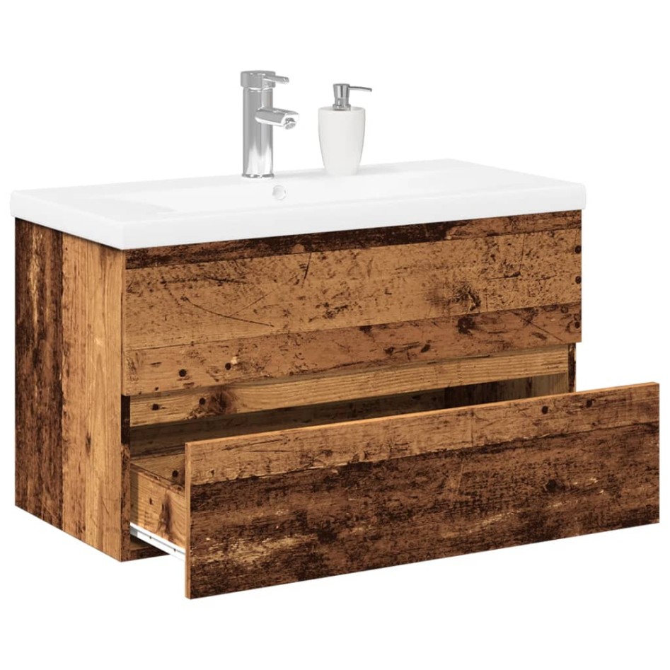 Mueble con lavabo integrado madera