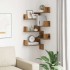 Estanterías pared esquina 2 uds madera envejecida 40x40x49,5