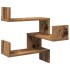 Estanterías pared esquina 2 uds madera envejecida 40x40x49,5