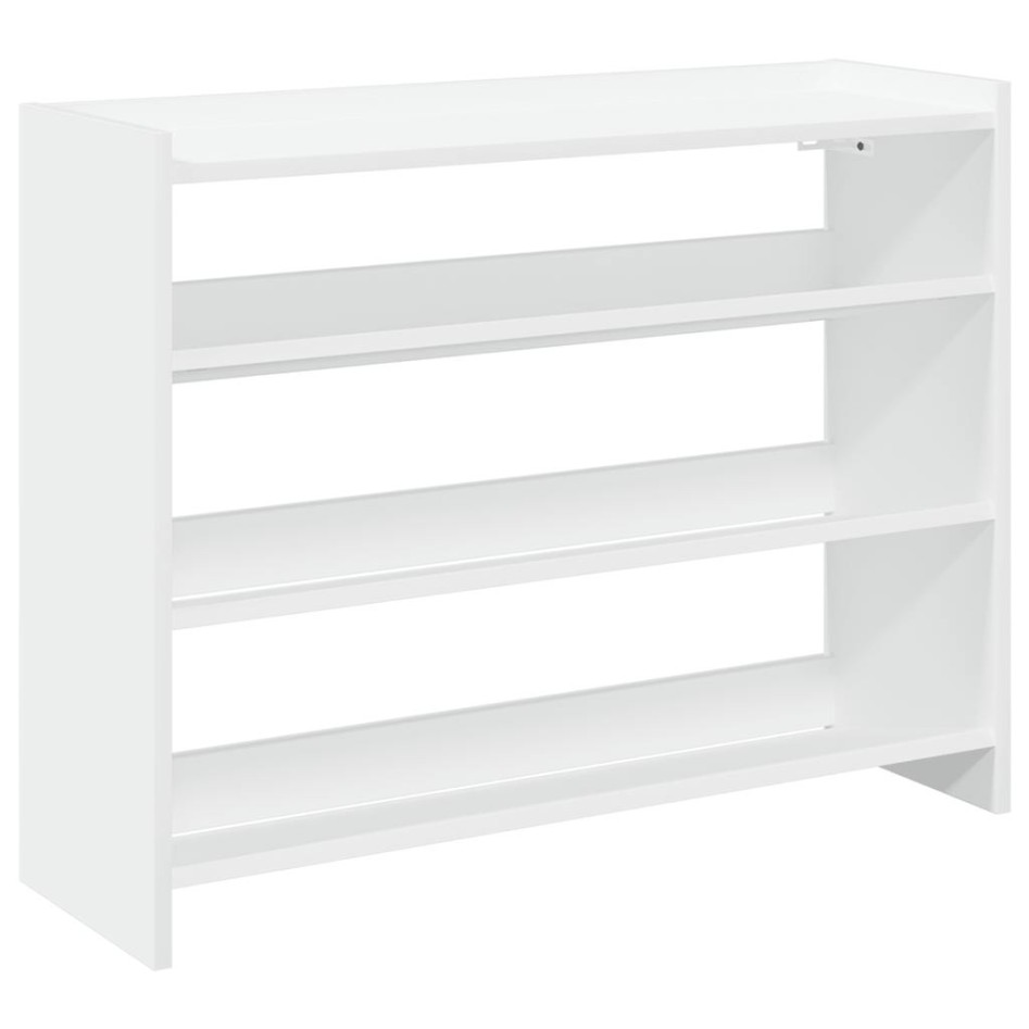 Mueble zapatero madera contrachapada blanco 80x25x62