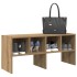 Zapatero apilable roble artesanal 89,5x30x40