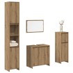 Juego de muebles baño 4 piezas madera ingeniería roble artisan