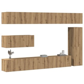 Mueble para TV de pared madera contrachapada artesanal 7