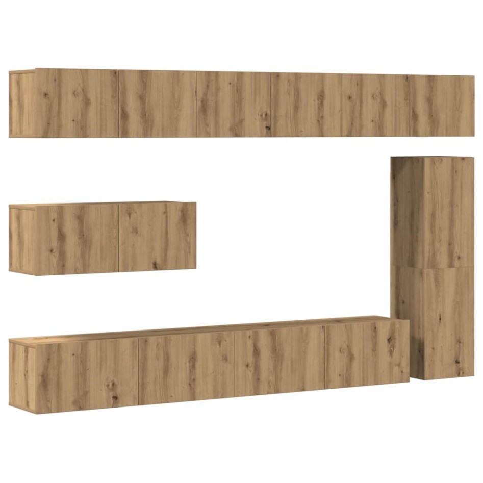 Mueble para TV de pared madera contrachapada artesanal 7