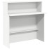 Mostrador de recepción blanco 100x50x103,5 cm madera