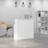 Mostrador de recepción blanco 100x50x103,5 cm madera