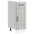 Mueble bajo de cocina Lucca madera contrachapada gris