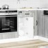 Mueble bajo de cocina Lucca madera contrachapada gris